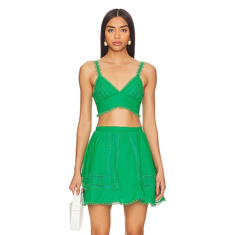 Peixoto Celeste Kelly Green Mini Skirt